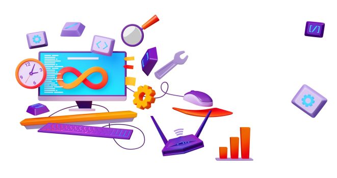 software-development-operations-system concept
